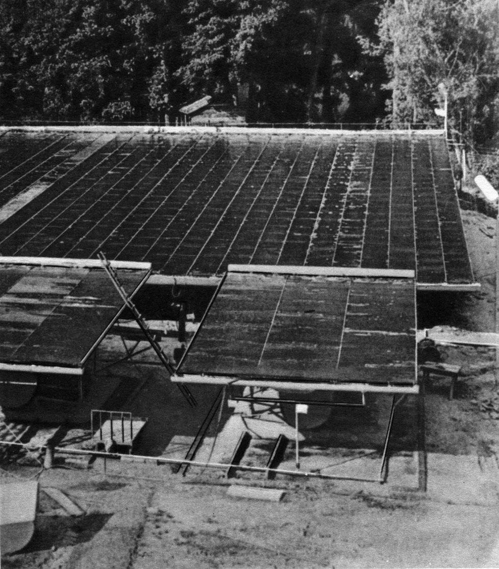 Таблица 41. Комбинированная установка для массового культивирования водорослей, размещенная на крыше оранжереи (Чехословакия)