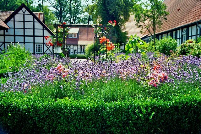 Сад в Меттингене (Германия): https://en.wikipedia.org/wiki/Gardening#/media/File:Schultenhof_Mettingen_Bauerngarten_8.jpg